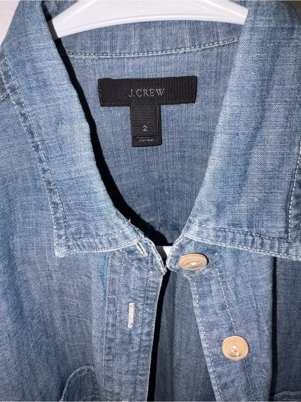 J. Crew Blue Chambray Denim Shirt || Size 2